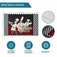 thumbnail image 6 of Chef Placemats Set of 12, Cartoon Cute Watercolor Cooking Black Plaid Placemats for Dining Table, Place Mats for Kitchen Tabletop, Waterproof Wipeable Dining Table Mats Set, 6 of 9