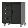 thumbnail image 2 of Tool Box Chest Storage Heavy-Duty Metal Tool Cabinet with Wheels 4 Drawers Lockable Storage Mobile Rolling for Garage Workshop Office Organization, Steel Construction ,Black, 2 of 7