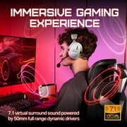OXS Storm G2 Wireless Gaming Headsets with 7.1 Virtual Surround Sound, White