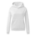 thumbnail image 3 of Azrian Fashion Woman Long Sleeve Round Neck Solid Blouse Autumn Causal Pullover Tops Hooded Sweatshirts, 3 of 4