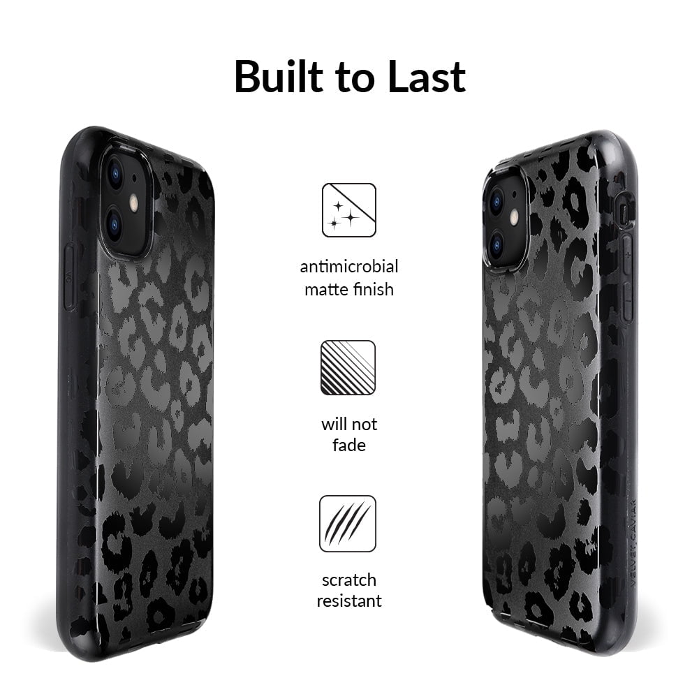 Velvet Caviar iPhone 11 Case Leopard - Cute Protective Phone Cases for Women - Black Cheetah Print