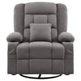 thumbnail image 2 of Sesslife Swivel Rocker Recliner Chair, Ergonomic Lounge Chair with 3D Kneading Massage and Heating, Single Sofa Chair with Side Pockets and USB Port, Heavy Duty Reclining Chair for Living Room, Gray, 2 of 8