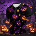 thumbnail image 7 of IAJDKMEK Halloween Men's Polo Short Sleeve Shirt - Soft Knit Button-Down Shirt, Perfect Summer Shirt for Daily, Holiday Parties, Golf Shirt & Halloween Events,Purple 4XL, 7 of 7
