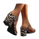 thumbnail image 2 of MKLEKYY Sandalias de Playa Con Estampado de Leopardo, Estilo Europeo, de Talla Grande, A La Moda, Sexys, Con Tacón Grueso y Boca de Pez, para Mujer, 2 of 4