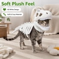 thumbnail image 5 of Pet Dinosaur Costume, Soft Plush White T-Rex Skeleton Halloween Costume for Dogs in Size L | Cosplay Clothes for Medium & Large Dogs and Cats Funny Glow-in-the-Dark Outfits, White, 5 of 6