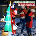 thumbnail image 3 of 7ft Height Inflatable Christmas Tree with Penguins and Red Ladder,Built-in LED Yard Decoration, 3 of 8