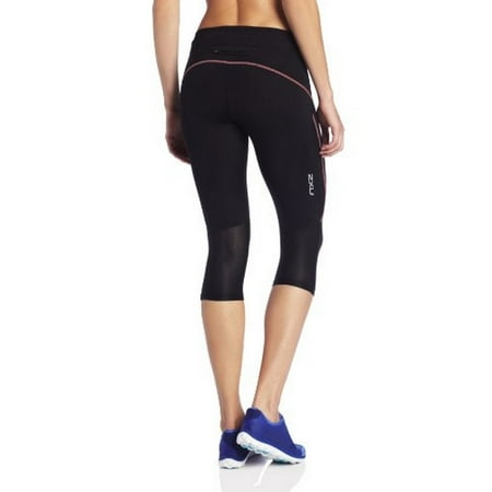 2XU Women's Trainer 3/4 Tights, Black/Coral Rose,