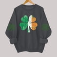 thumbnail image 2 of Moxiu Womens St Patricks Day Shirt Lucky Clover Irish Shamrock Pullover Crewneck Graphic Shirts Tops Long Sleeve Sweatshirt Dark Gray,L, 2 of 7