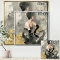 thumbnail image 3 of Designart ' Gold Fashion Dance ' Traditional Framed Canvas, 3 of 3