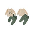thumbnail image 2 of Elippeo Toddler Boys Fall Outfits 6 12 18 24 Months 3 4 Years Letter Tractor Print Long Sleeve Sweatshirts and Long Pants 2Pcs Clothes Set, 2 of 9