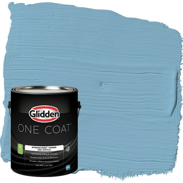 Glidden One Coat Interior Paint and Primer, Arabella / Blue, Gallon, Flat