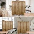 thumbnail image 7 of Hofitlead 4 Panel Room Divider 5.6FT Tall Wood Room Dividers and Folding Privacy Screens Room Screen Divider Freestanding Partition Room Divider Wooden Wall Dividers for Bedroom Office, Natural, 7 of 7