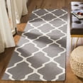 thumbnail image 3 of SAFAVIEH Dhurries Tabitha Geometric Runner Rug, Grey/Ivory, 2'6" x 12', 3 of 9