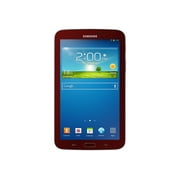 Samsung Galaxy Tab 3 SM-T210 Tablet, 7" WSVGA, Marvell ARMADA PXA986, 1 GB, 8 GB Storage, Android 4.1 Jelly Bean, Garnet Red
