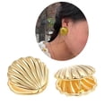 thumbnail image 2 of Osdhezcn Small Shells Shaped Metal Earring Sweet Cool Studs Earring Cartilage Jewelry, 2 of 17