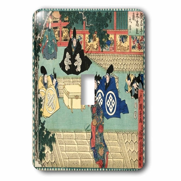 3dRose, Scene From A Vintage Japanese Play, single toggle switch