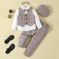 thumbnail image 2 of UAYOTSE Baby Boy Clothes Outfit Suit Long Sleeve Gentleman Tuxedo Vest Wedding Birthday Party Suit,Sizes 9-10 Years, 2 of 9