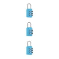 thumbnail image 2 of Langgg 3 Digit Combination Password Lock Alloy Cabinet Travel Luggage Padlock blue 3Set, 2 of 6