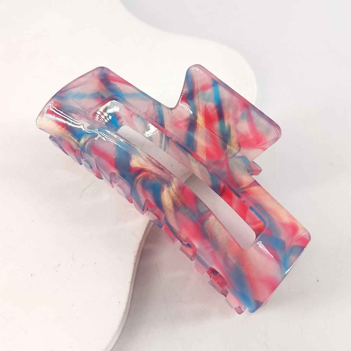Fashion Leopard Print Hair Claws Geometric Hair Clamp Grab Styling Clips for Women Girls Hairpin Hair Accessories