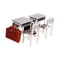 thumbnail image 4 of 1/12 miniaturas muebles de muñecas muebles de aula paisajismo silla de mesa de la escuela conjunta de muebles de muñecas para la sala de estudio, 4 of 8