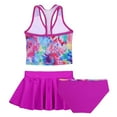 thumbnail image 2 of Doomiva Kids Girls 3PCS Tankini Swimsuit Sports Tank Top with Swim Skirt Bottoms Beachwear Bathing Pink 6, 2 of 6