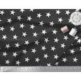 thumbnail image 2 of Soimoi Black Cotton Duck Fabric Stars Star Decor Fabric Printed Yard 44 Inch Wide, 2 of 3