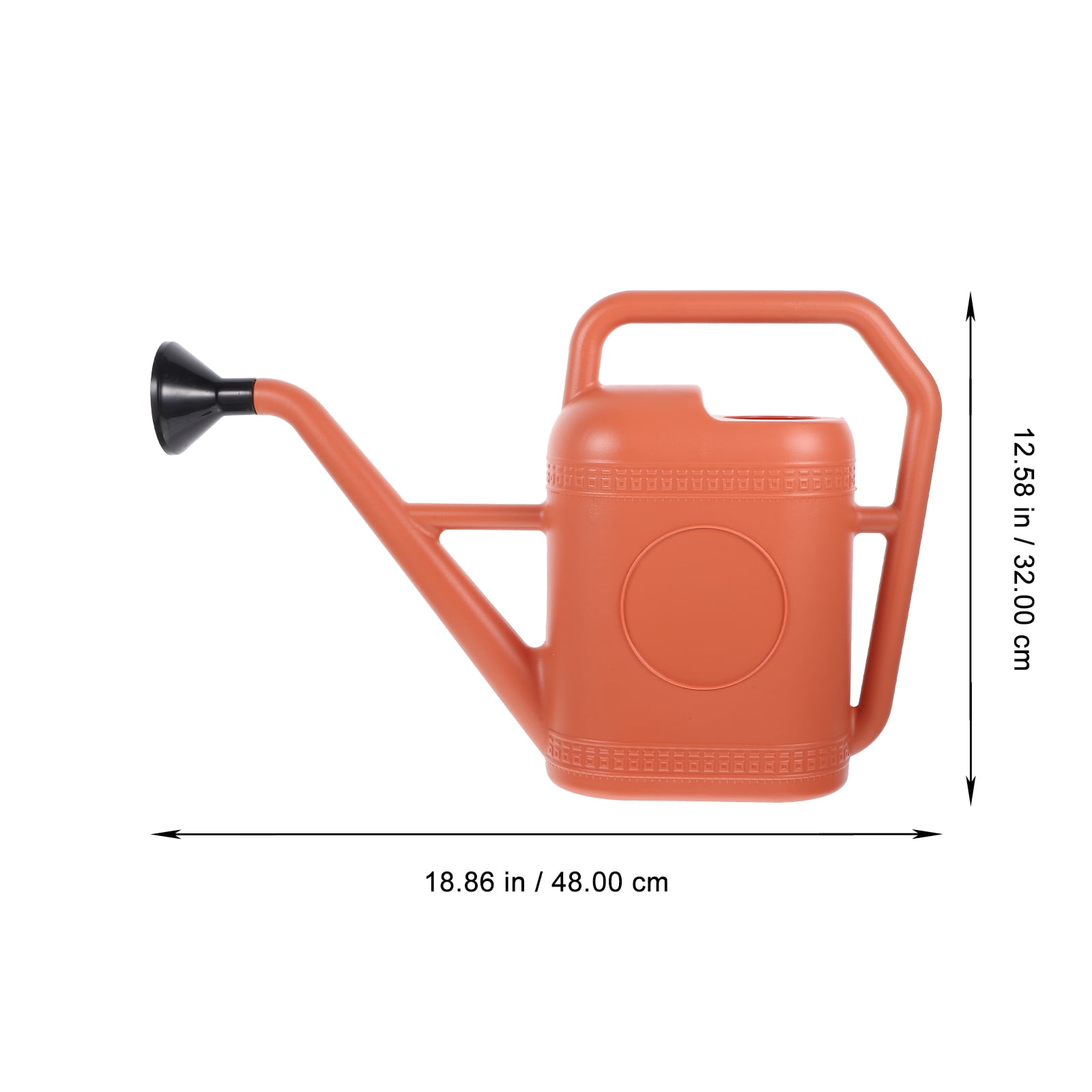 OUNONA Dark Red Watering Can with Ergonomic Handle and Efficient Sprinkler for Indoor and Outdoor Gardening Plants