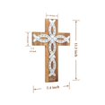 thumbnail image 2 of Cruz de pared OKSQW, 29 x 19 cm, madera, metal, decoración rústica, 2 of 7