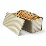 Donepart 13 Inch Pullman Loaf Pan with Lid, Non-Stick Sandwich Bread Pan for Homemade Baking, 2.2 LBS Carbon Steel Bread Loaf Pan