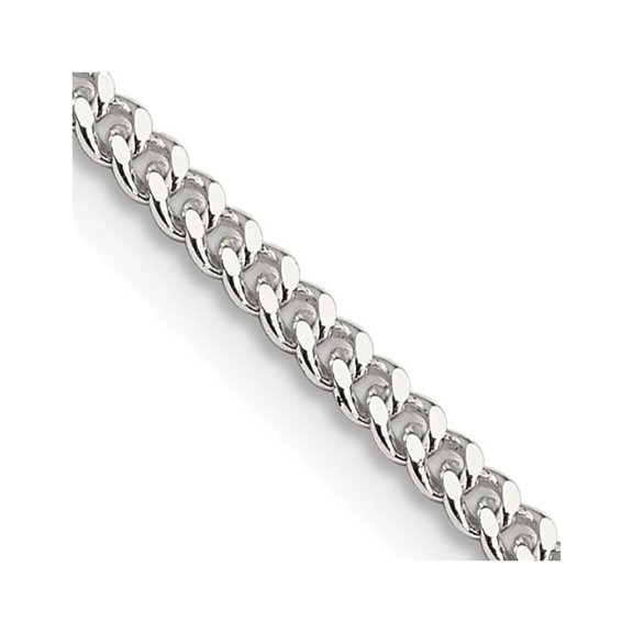925 Sterling Silver Curb Chain Styles Necklace 2 mm 16 inch