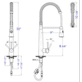 thumbnail image 2 of ALFI brand AB2039S Solid Stainless Steel Commercial Spring Kitchen Faucet with Pull Down Shower Spray, 2 of 10