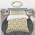 thumbnail image 2 of Designart 'Gold and browne pattern with gradient vintage circles' Mid-Century Modern Duvet Cover Set, 2 of 4