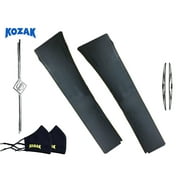 KOZAK Volvo VNL 2004-2016 Top Wind Cab Fairing Extension Air Deflector Left and Right  PLUS Accessories