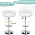 thumbnail image 5 of CQAOE Adjustable Swivel Bar Stools, Modern PU Leather Hollow Back Counter Height Bar Chairs with Airlift, Comfortable Cute Kitchen Dining Pub Cafe Stools, Set of 2(Pearl White), 5 of 8