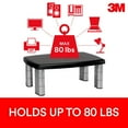 thumbnail image 2 of 3M™ Adjustable Monitor Stand, MS80, black and silver, 2 of 6
