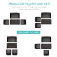 thumbnail image 3 of Best Choice Products 4-Piece Outdoor Wicker Patio Conversation Furniture Set w/ Table, Cushions - Brown/Stone Gray, 3 of 8