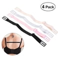 thumbnail image 1 of 4 pairs of bra straps elastic non-slip straps (black skin color white pink), 1 of 2