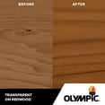 thumbnail image 5 of Olympic Maximum 1 gal. Cedar Transparent Exterior Stain and Sealer in One Low VOC, 5 of 13