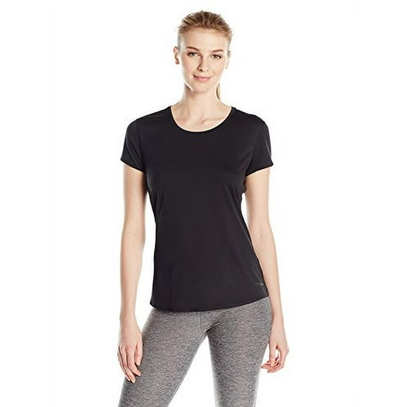 prAna Womens Revere ss Tee, Black, Medium