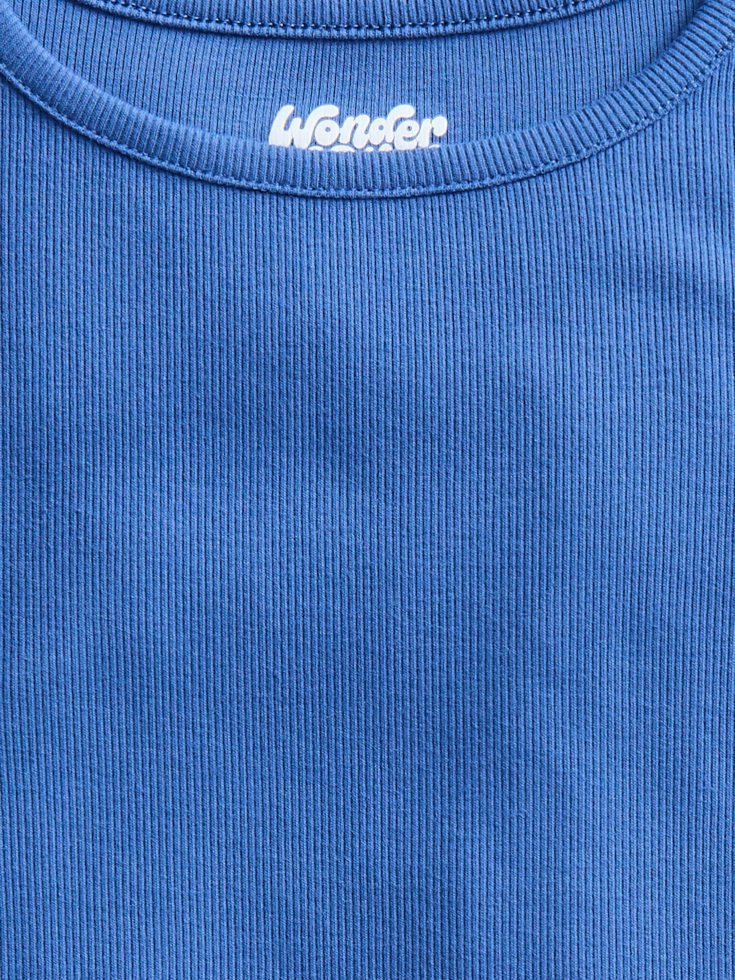 Wonder Nation Girls' Ribbed Top with Short Ruffle Sleeves, Sizes 4-18 & Plus