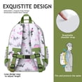 thumbnail image 5 of LightPurple Dinosaurs Flowers Pattern Backpack for School,Cute School Bag,Schoolbag with Adjustable Shoulder Straps & Padded Back,15.25"x11.5"x5.25", 5 of 5