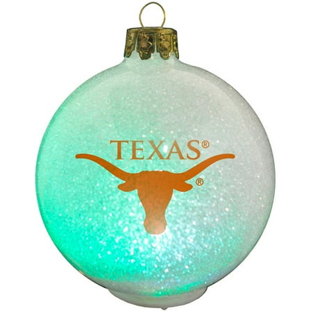 Topperscot NCAA 2-5/8" Round Texas Longhorns LED Color Changing Ornament