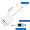 thumbnail image 2 of Adaptador Lightning a Ethernet, compatible con Apple MFI certificado, adaptador de red Ethernet RJ45 2 en 1 con puerto de carga, 2 of 5