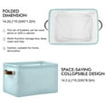 thumbnail image 3 of IAUYY Set of 1 Storage Cubes with Handles-Not Prone to Deformation Canvas Storage Baskets for Bedroom Closet Living Room Decorative Storage Baskets Minimalist Light Blue, 3 of 9