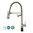 thumbnail image 2 of Spring Design Single Handle Kitchen Sink Faucet With Pull Down Sprayer, Brushed Nickel, 2 of 8