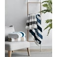 thumbnail image 4 of Nautica  Home Collection  Throw-Super Soft  Cozy Micro Flannel Fleece, Medium Weight  Luxuriously Warm, Perfect for Bed or Couch, 50 x 60, Navy 50 x 60 Navy, 4 of 7