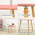 thumbnail image 6 of Bambloom Modern Small Coffee Table,Wood Nesting End Table for Living Room,21.7"L x 21.7"W x 17.7"H,Pink, 6 of 7