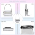 thumbnail image 3 of JUYGO Silver Metallic Evening Bag for Women Sparkly Y2k Silver Purse Handbag Crossbody Tote Shoulder Bag, 3 of 6
