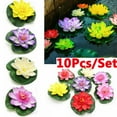thumbnail image 1 of 10x Artificial EVA Fake Lotus-Leaf Flowers Water Lily Floating Pool Plants Decor, 1 of 8