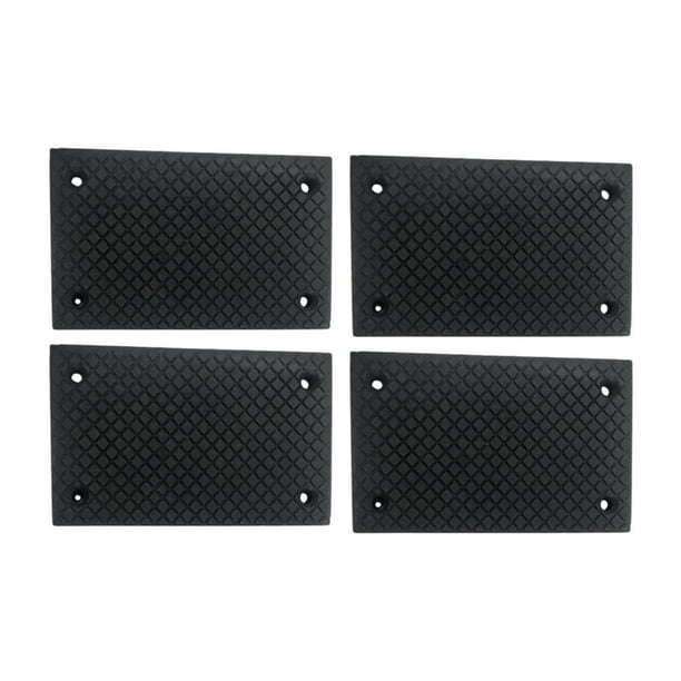 4x Almohadillas de elevación para automóvil Almohadillas de brazo de goma Adaptador de riel resistente al desgaste Almohadillas de elevación para gato